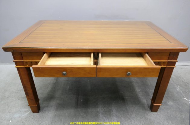 二手書桌 二手實木書桌 松木113公分學生書桌 寫字桌 工作桌 電腦桌 邊桌 4