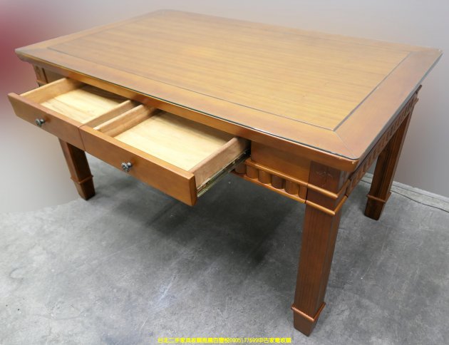 二手書桌 二手實木書桌 松木113公分學生書桌 寫字桌 工作桌 電腦桌 邊桌 5