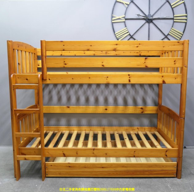 二手雙層床 松木實木 單人3尺 上下舖 兒童床 床架 學生宿舍床 1