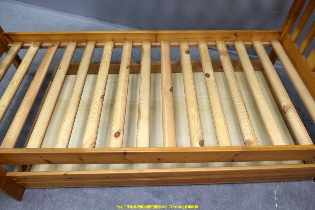 二手雙層床 松木實木 單人3尺 上下舖 兒童床 床架 學生宿舍床 2