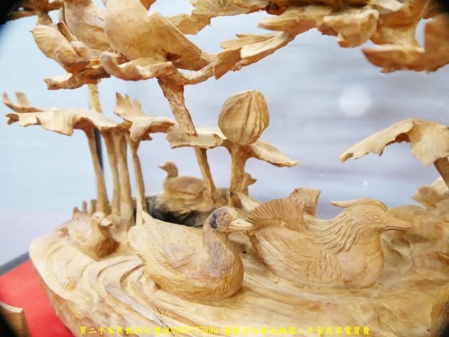 頂級老山檀香春之泉木雕藝術品 富貴年年實木擺件 原木藝品 木雕刻品 4