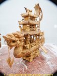 頂級檀香木龍鳳船 木雕藝術品 龍鳳呈祥 實木擺件 原木藝品 木雕刻品
