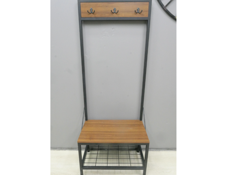 二手 穿鞋椅 工業風 72公分 衣帽架 置物架 玄關櫃 鞋櫃 邊櫃