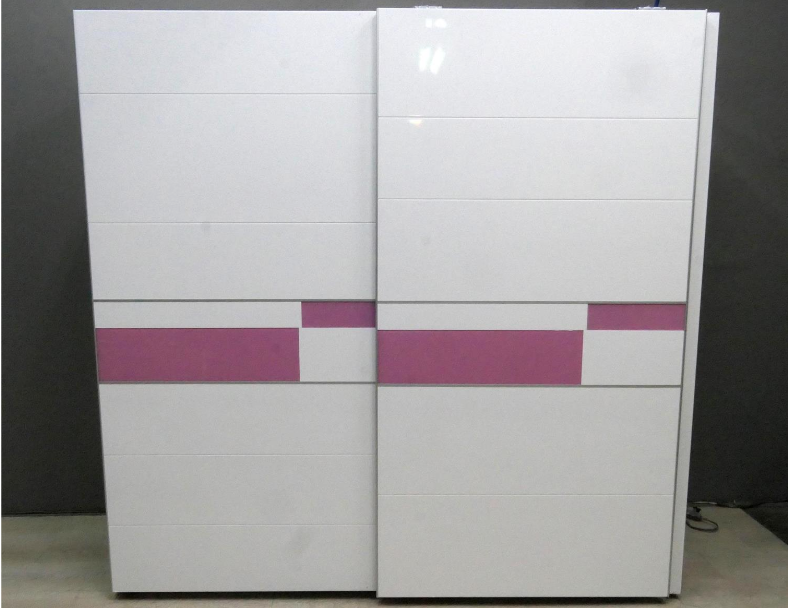 二手 衣櫥 鋼琴烤漆 白色 7尺衣櫃 收納櫃 儲物櫃 推門衣櫃 大衣櫥 櫥櫃 房間櫃