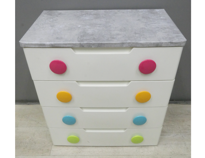 二手 斗櫃 彩色 73公分 塑膠抽屜櫃 收納櫃 置物櫃 房間櫃 櫥櫃 矮櫃