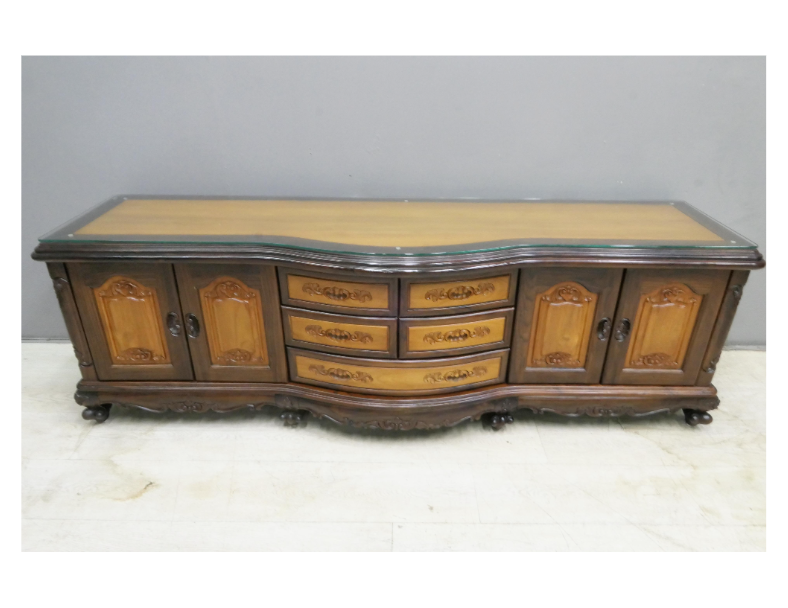 二手 長櫃 黑檀柚木 實木電視櫃 客廳櫃 原木櫃 實木櫃 矮櫃 置物櫃