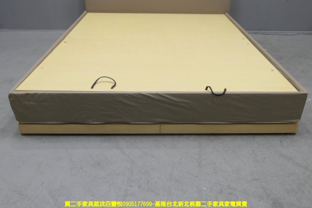 二手 床架 咖啡色 5尺 掀床組 標準雙人床組 收納床架 床組 4