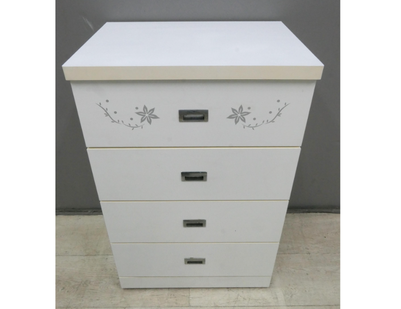 二手 櫥櫃 簡約白 60公分 四斗櫃 收納櫃 儲物櫃 斗櫃 邊櫃 房間櫃
