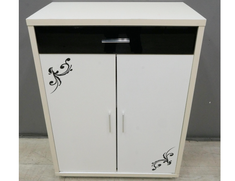 二手 鞋櫥 黑白色 76公分 單抽 鞋櫃 收納櫃 鞋櫥 玄關櫃