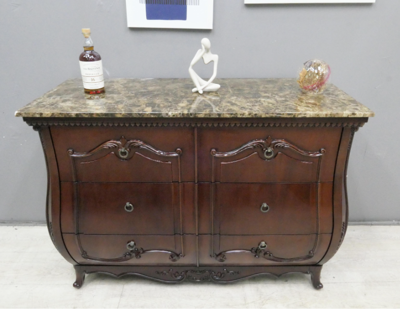 二手 玄關櫃 歐式典雅 131公分 石面餐櫃 擺飾櫃 抽屜櫃 造型櫃 櫥櫃