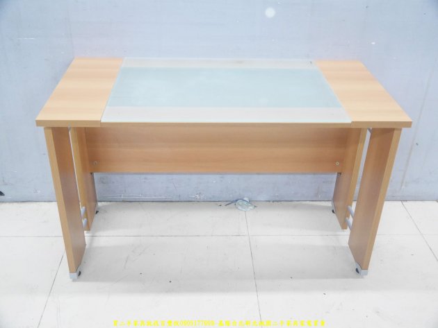 二手書桌 二手電腦桌 原木色120公分辦公桌 房間桌 邊桌 矮桌 工作桌 1