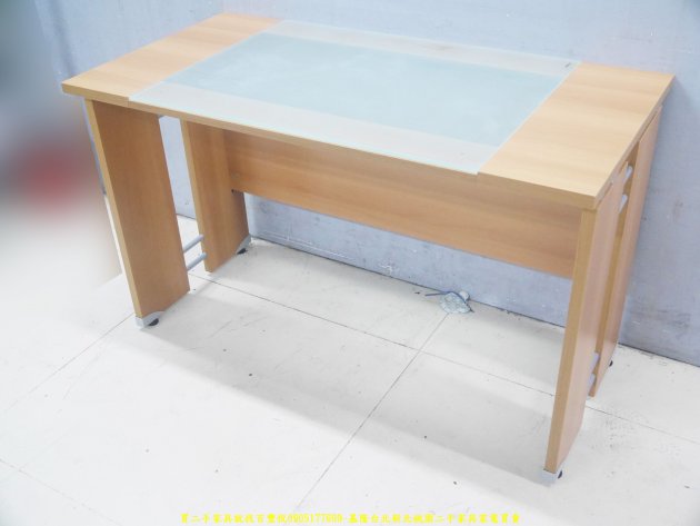 二手書桌 二手電腦桌 原木色120公分辦公桌 房間桌 邊桌 矮桌 工作桌 3