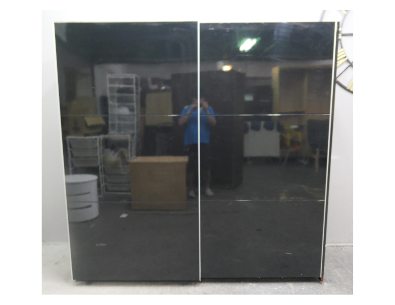 二手 衣櫃 鋼烤黑 7尺衣櫃 推門衣櫃 衣櫥 收納櫃  房間櫃 櫥櫃 儲物櫃 