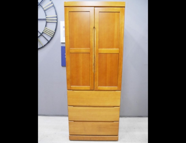 二手 衣櫃 柚木色 80公分 單人衣櫥 收納櫃 置物櫃 