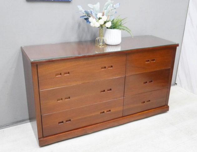 二手 瑪荷尼 桃花心木實木 斗櫃 抽屜櫃 矮櫃 置物櫃 