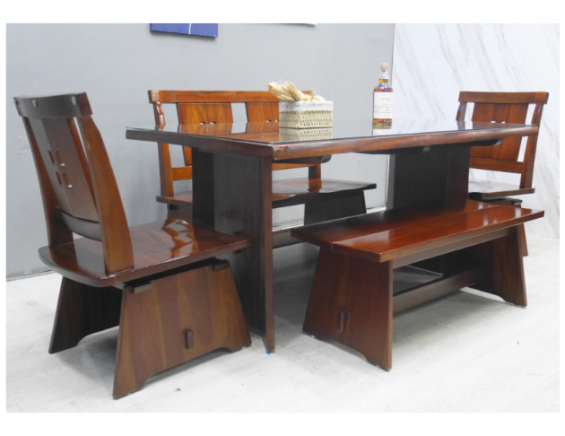 二手 瑪荷尼 桃花心木 一桌4椅 實木餐桌椅 泡茶桌椅 咖啡桌椅