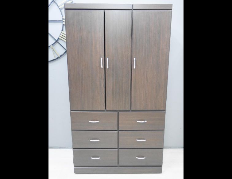 二手 衣櫥 胡桃色 4*7 衣櫃 收納櫃 置物櫃 櫥櫃