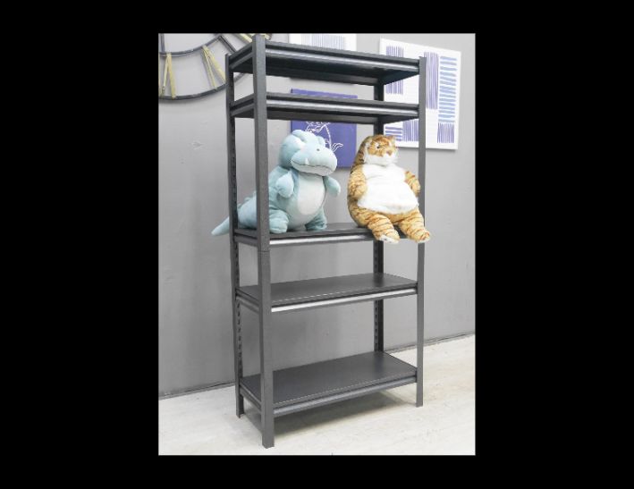 二手 鐵架 灰色 80公分 置物架 收納架 邊架