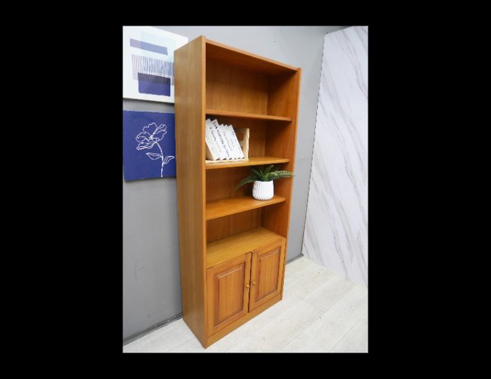 二手 書櫥 詩肯柚木 80公分 書櫃 客廳櫃 收納櫃