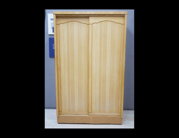 二手 衣櫥 原木色 4尺 推門衣櫃 收納櫃 置物櫃 