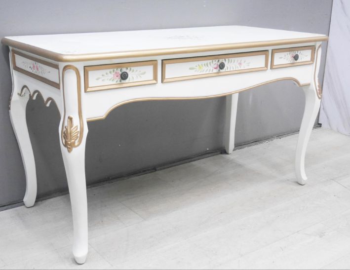 二手 法式鄉村風 136公分 電腦桌 書桌 鏡台桌 