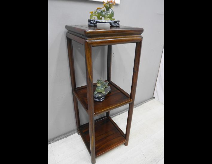 二手 雞翅木 仿古 41公分 花架 花台 邊架 擺飾架 