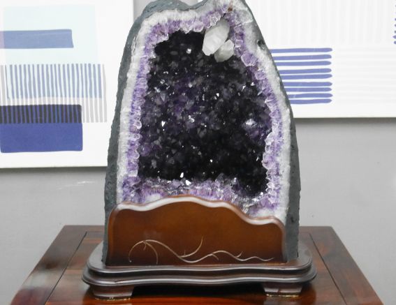 二手 紫晶洞 水晶洞 聚財聚氣招財招貴人開運風水擺件鎮宅