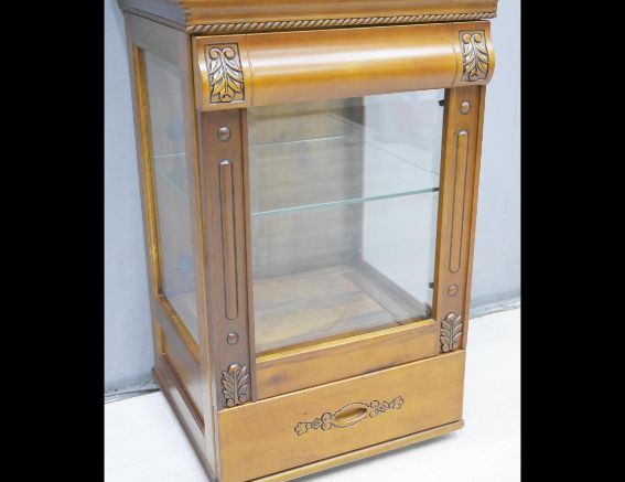 二手 高低櫃 樟木實木 54公分 玻璃櫃 矮櫃 酒櫃