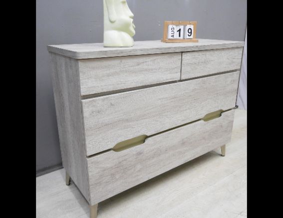 二手 斗櫃 灰橡色 106公分 抽屜櫃 收納櫃 儲物櫃