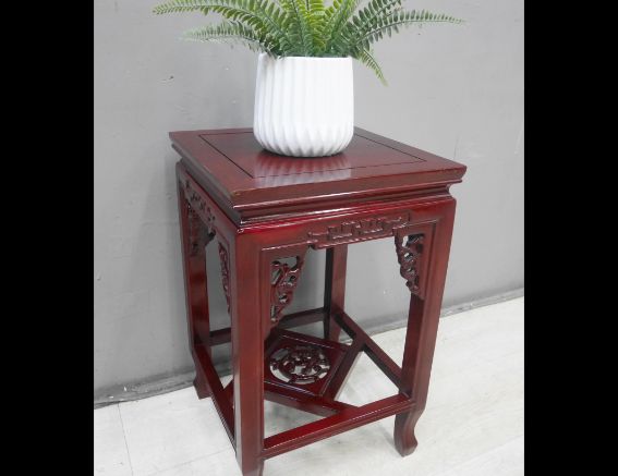 二手 花台 紅木實木 38公分 花架 擺飾架 邊架 