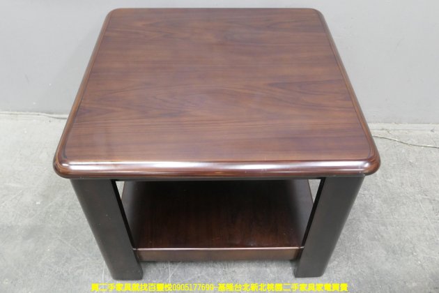 二手茶几 胡桃色 67公分 方形 客廳桌 沙發桌 邊桌 矮桌 置物桌 1