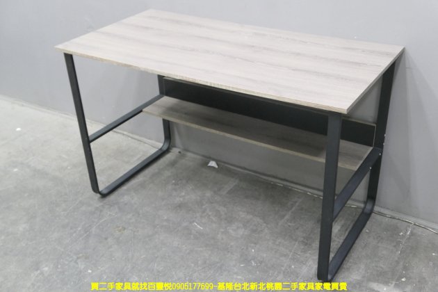 二手書桌 灰橡色 4尺 辦公桌 工作桌 電腦桌 寫字桌 房間桌 邊桌 2