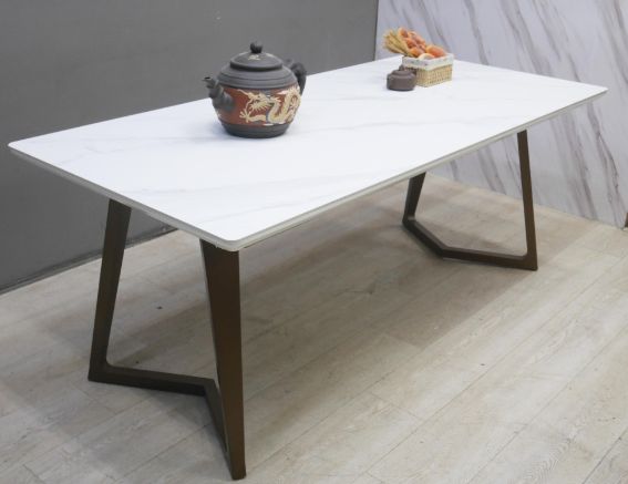 二手 餐桌 岩板 195公分 咖啡桌 會客桌 會議桌