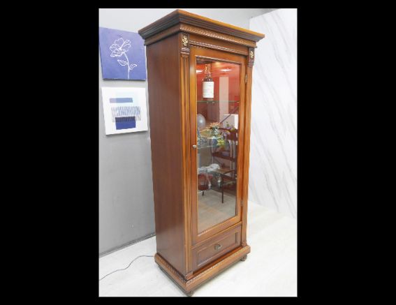 二手 玻璃櫃 歐式典雅 酒櫃 高低櫃 客廳櫃 擺飾櫃