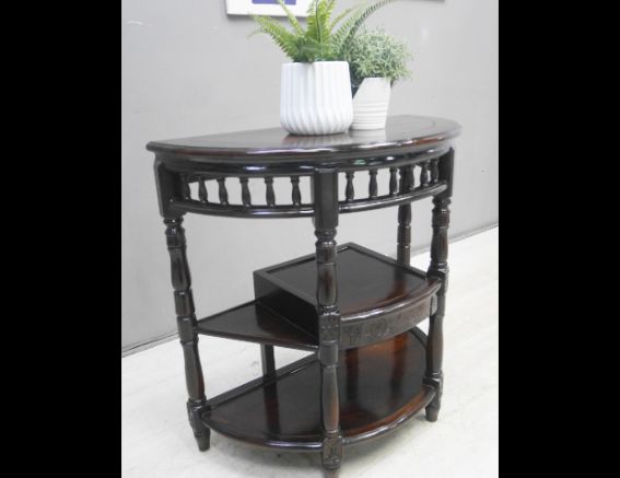 二手 仿古家具 雞翅木實木 半圓形 玄關桌 邊桌