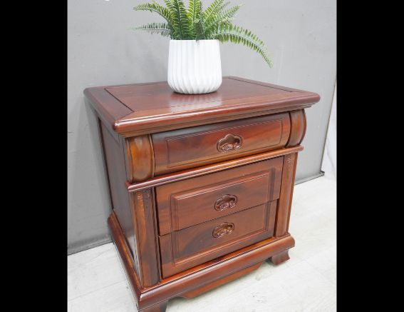 二手 桃花心木 2尺 床邊櫃 床頭櫃 矮櫃 收納櫃