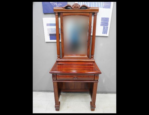 二手 桃花心木 74公分 鏡台 梳妝台 化妝桌 收納桌