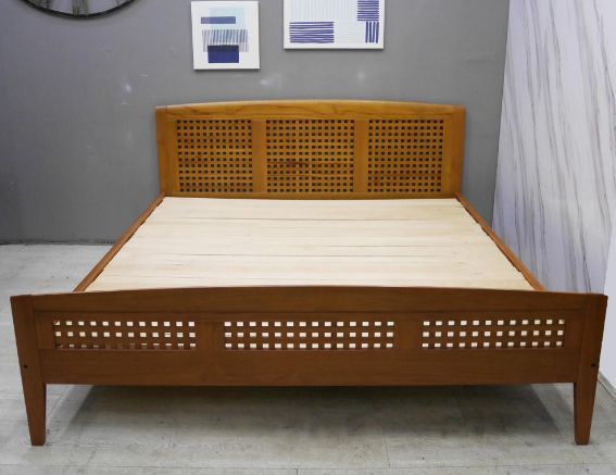二手 詩肯柚木 雙人加大6尺 雙人床組 雙人床架 床底