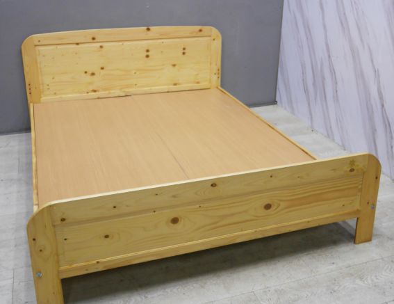 二手 松木實木 標準雙人 5尺床架 雙人床組 雙人床底
