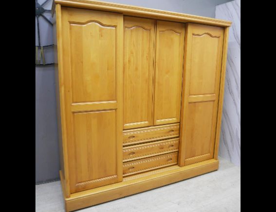 二手 衣櫃 原木色 7尺 推門衣櫥 房間櫃 置物櫃