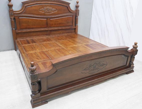 二手 床架 歐式床架 實木 雙人加大 6尺 床組 床台