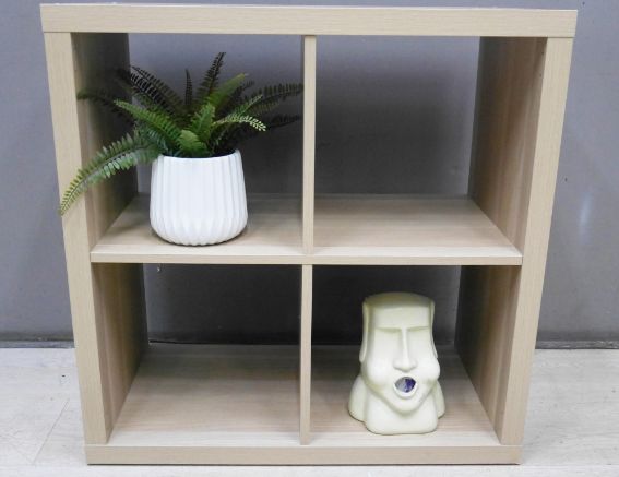 二手 書櫃 白橡色 四格櫃 收納櫃 屏風櫃 隔間櫃