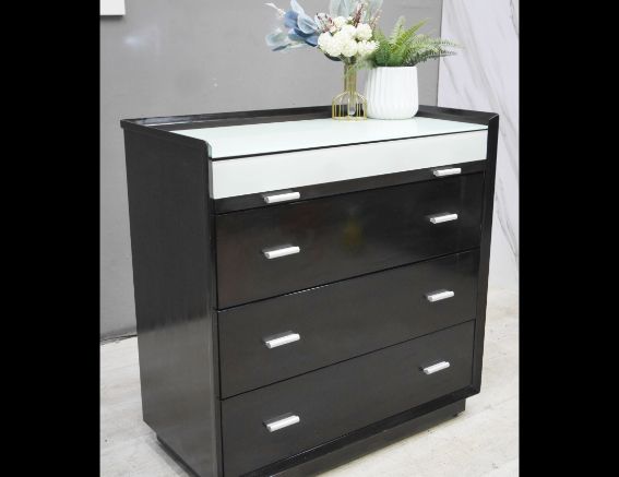 二手 斗櫃 胡桃色 88公分 四抽 置物櫃 抽屜櫃 