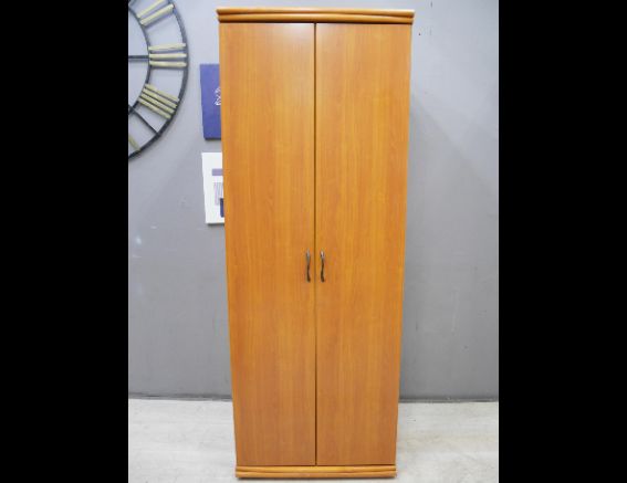 二手 衣櫥 柚木色 單人衣櫃 套房衣櫃 收納櫃 儲物櫃