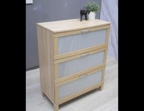 二手 抽屜櫃 白橡色 81公分 三斗櫃 收納櫃 置物櫃