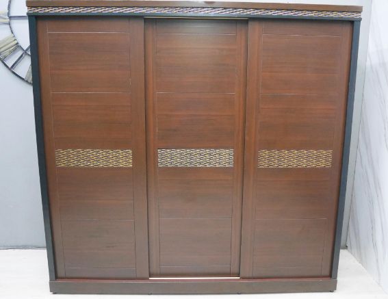 二手 衣櫥 胡桃色 7尺 推門衣櫃 收納櫃 置物櫃 櫥櫃