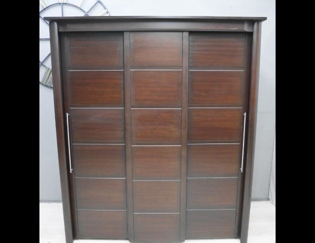 二手 衣櫥 胡桃色 6尺衣櫃 推門衣櫃 收納櫃 置物櫃