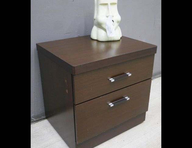 二手 床邊櫃 胡桃色 49公分 床頭櫃 收納櫃 矮櫃 