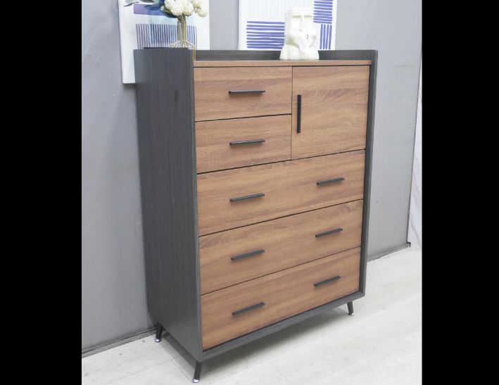 二手 淺胡桃色 五斗櫃 抽屜櫃 收納櫃 儲物櫃 矮櫃