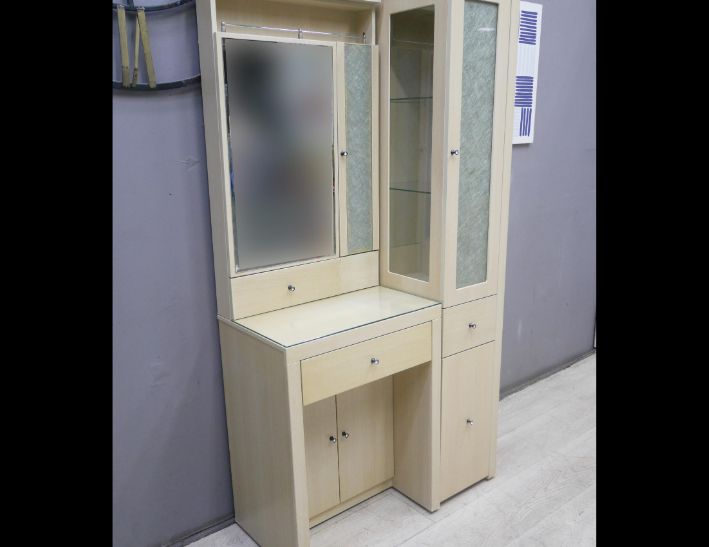 二手 鏡台 白橡色 92公分 多收納化妝台 梳妝台 邊桌